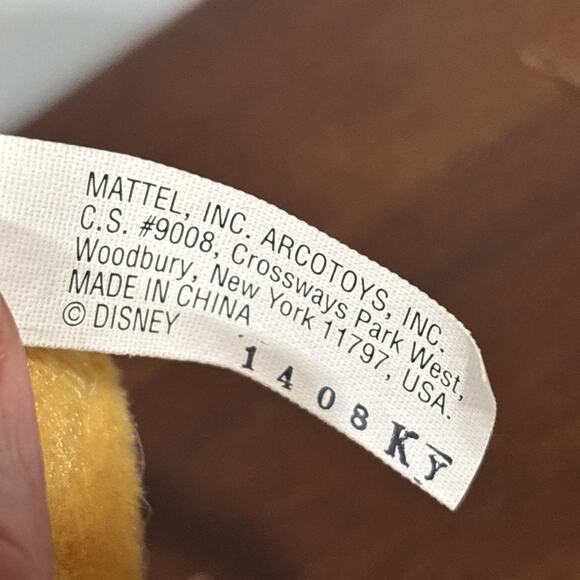 Disney Winnie the Pooh Bean Bag Friend Plush Red Shirt 6" Mattel Tags - Picture 7 of 7